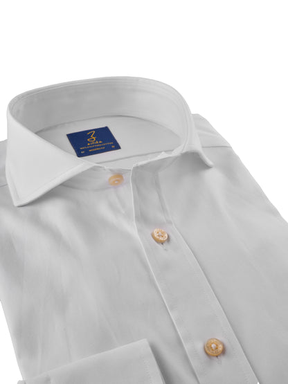 Heren Business Overhemd - 100% Egyptisch Katoen - Effen Wit Oxford