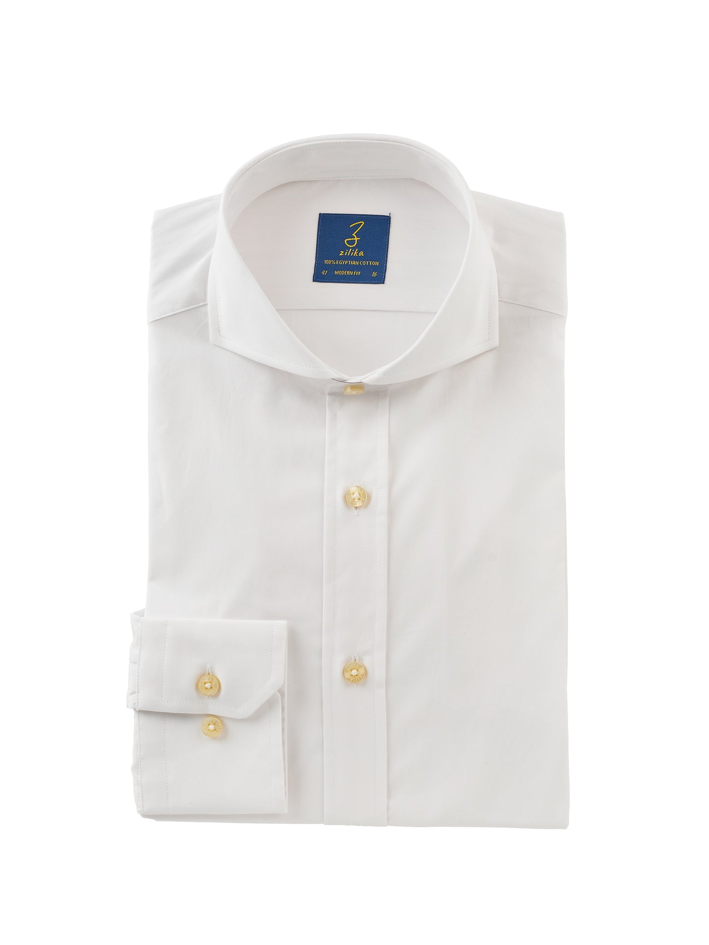 Heren Business Overhemd - 100% Egyptisch Katoen - Effen Wit Poplin