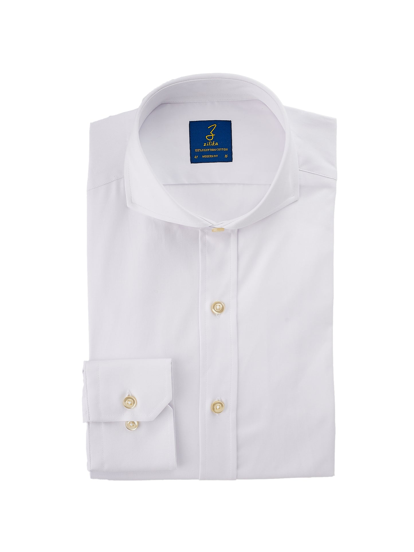 Heren Business Overhemd - 100% Egyptisch Katoen - Effen Wit Twill