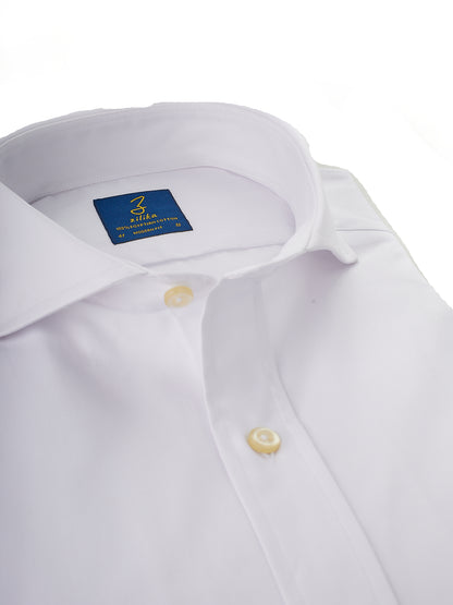 Heren Business Overhemd - 100% Egyptisch Katoen - Effen Wit Twill