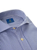 Men's Business Shirt - 100% Egyptian Cotton - Striped Dark Blue