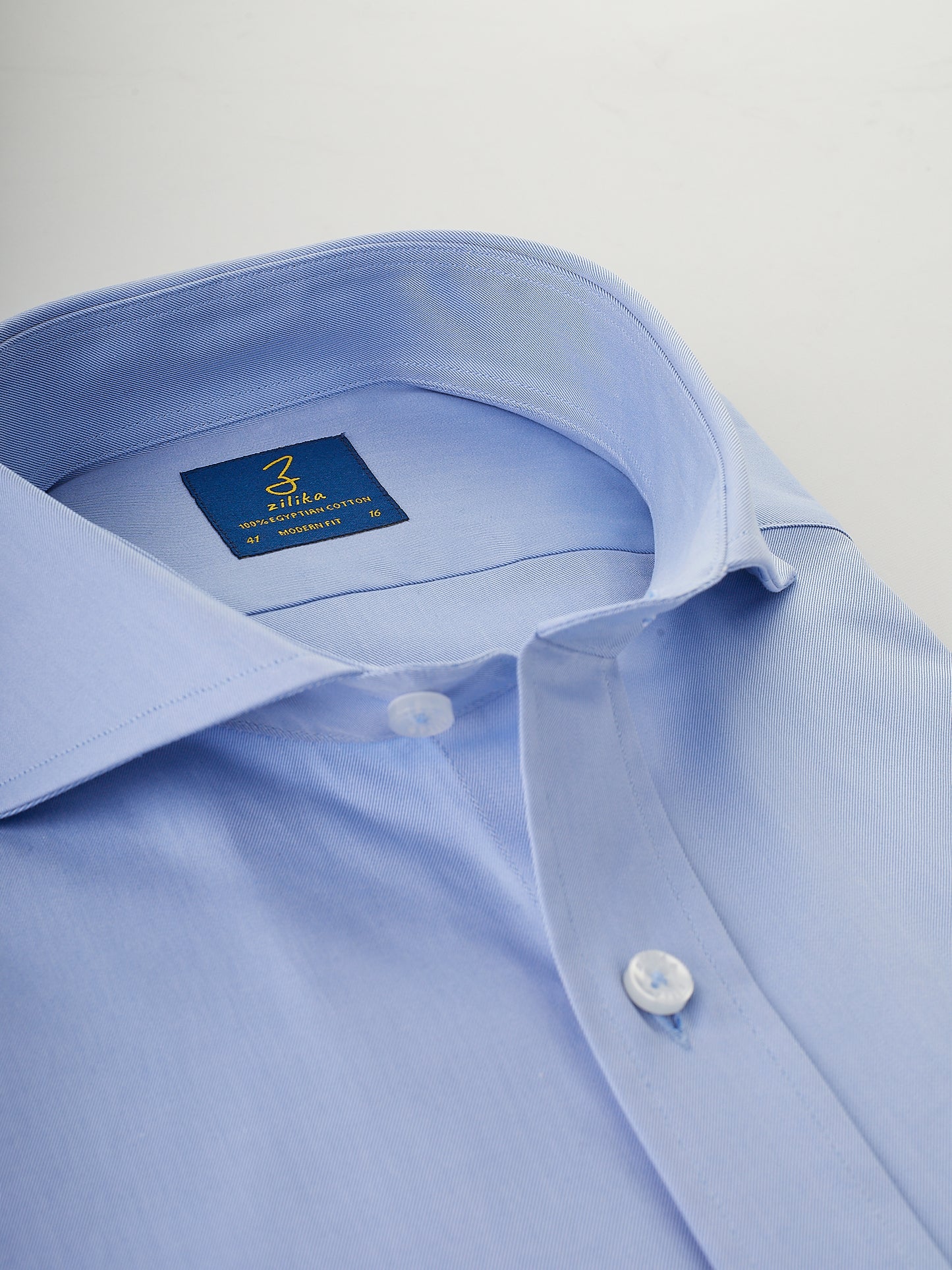 Men's Business Shirt - 100% Egyptian Cotton - Plain Blue