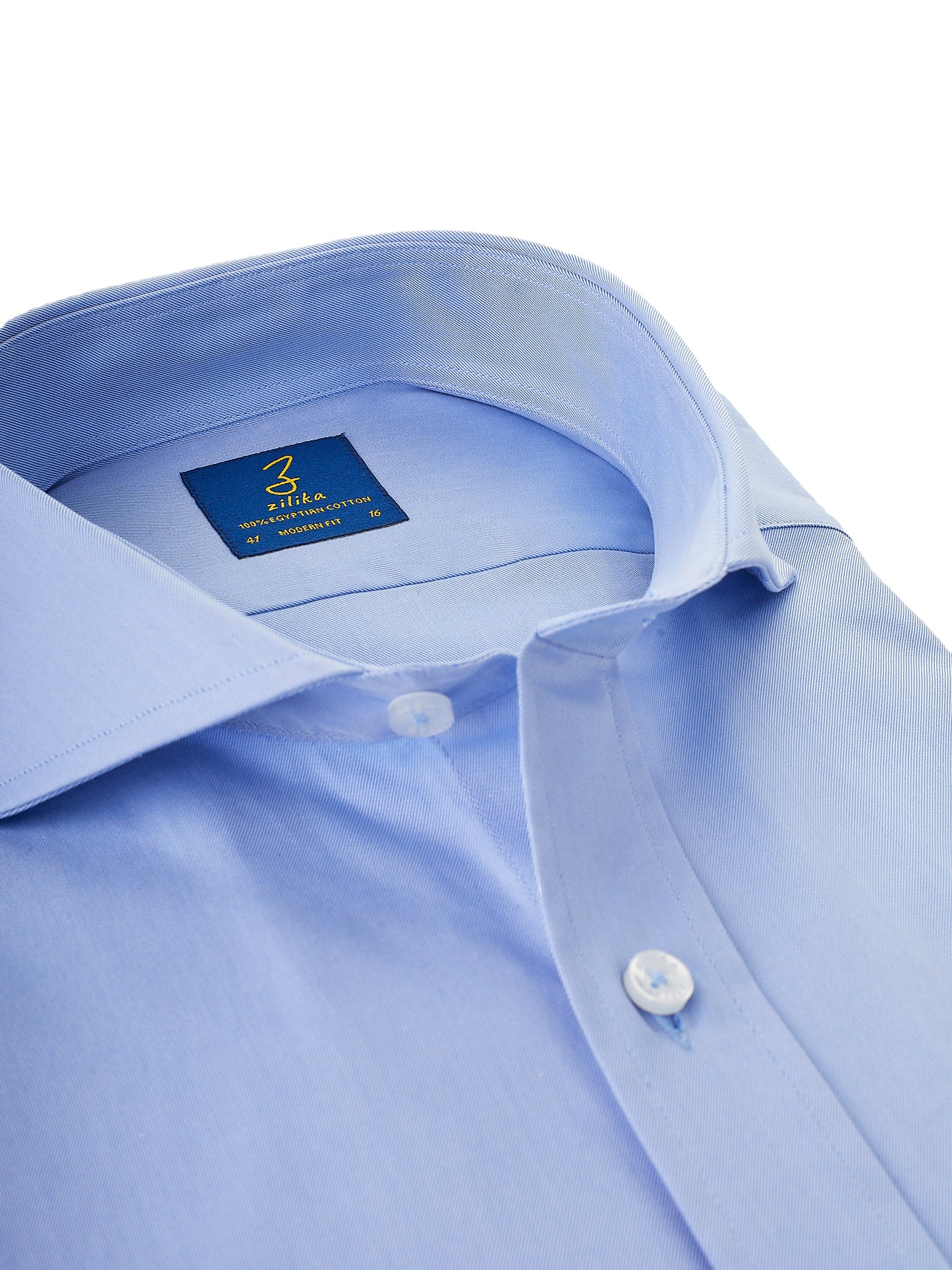 Heren Business Overhemd - 100% Egyptisch Katoen - Effen Blauw