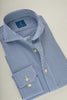 Men's Business Shirt - 100% Egyptian Cotton - Dark blue checkered